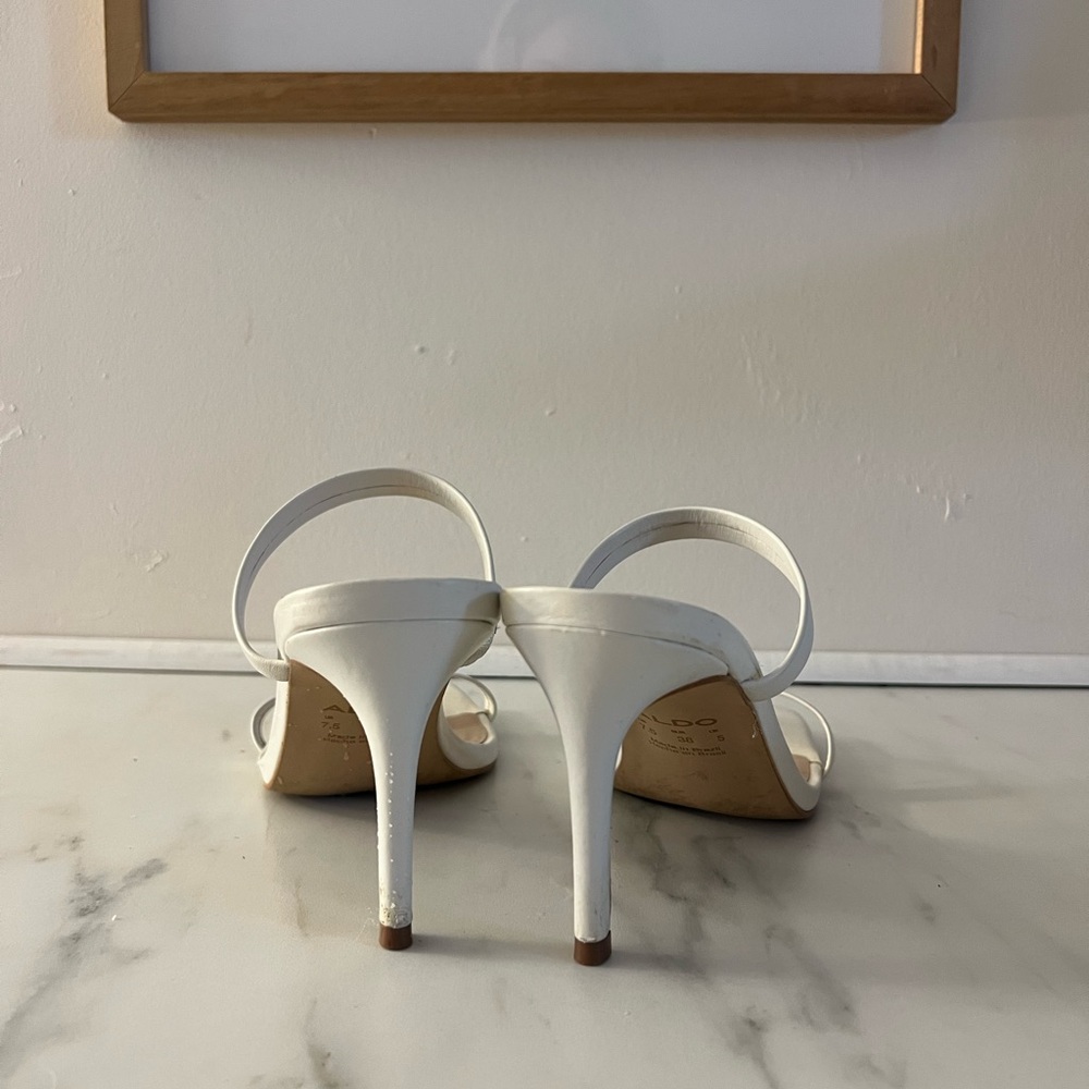 Aldo White Strappy High Heel Sandals - Picture 3 of 5